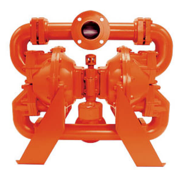 A orange Wilden AODD pump